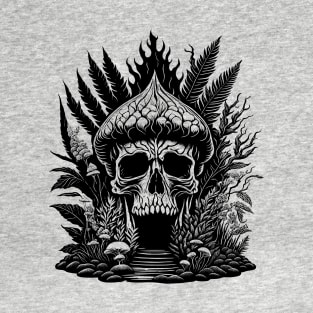 Psychedelic Ink Forest Skulls T-Shirt